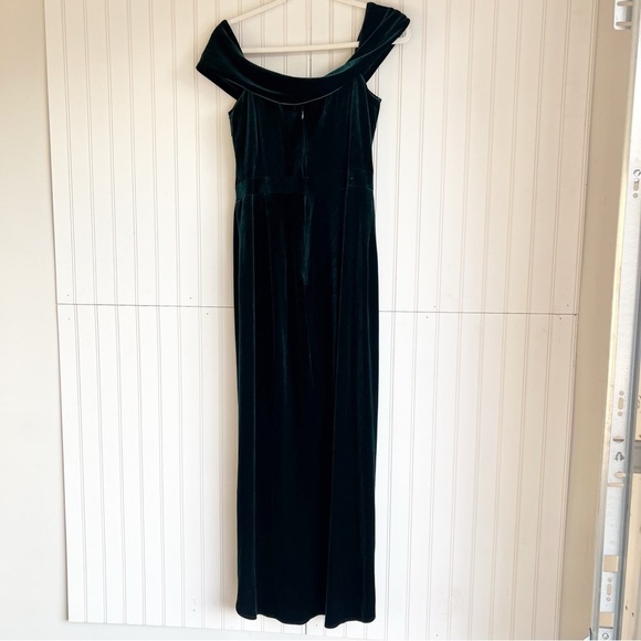 Anthropologie BHLDN Size 0 Edison Velvet Dress in Emerald Green - Picture 8 of 9